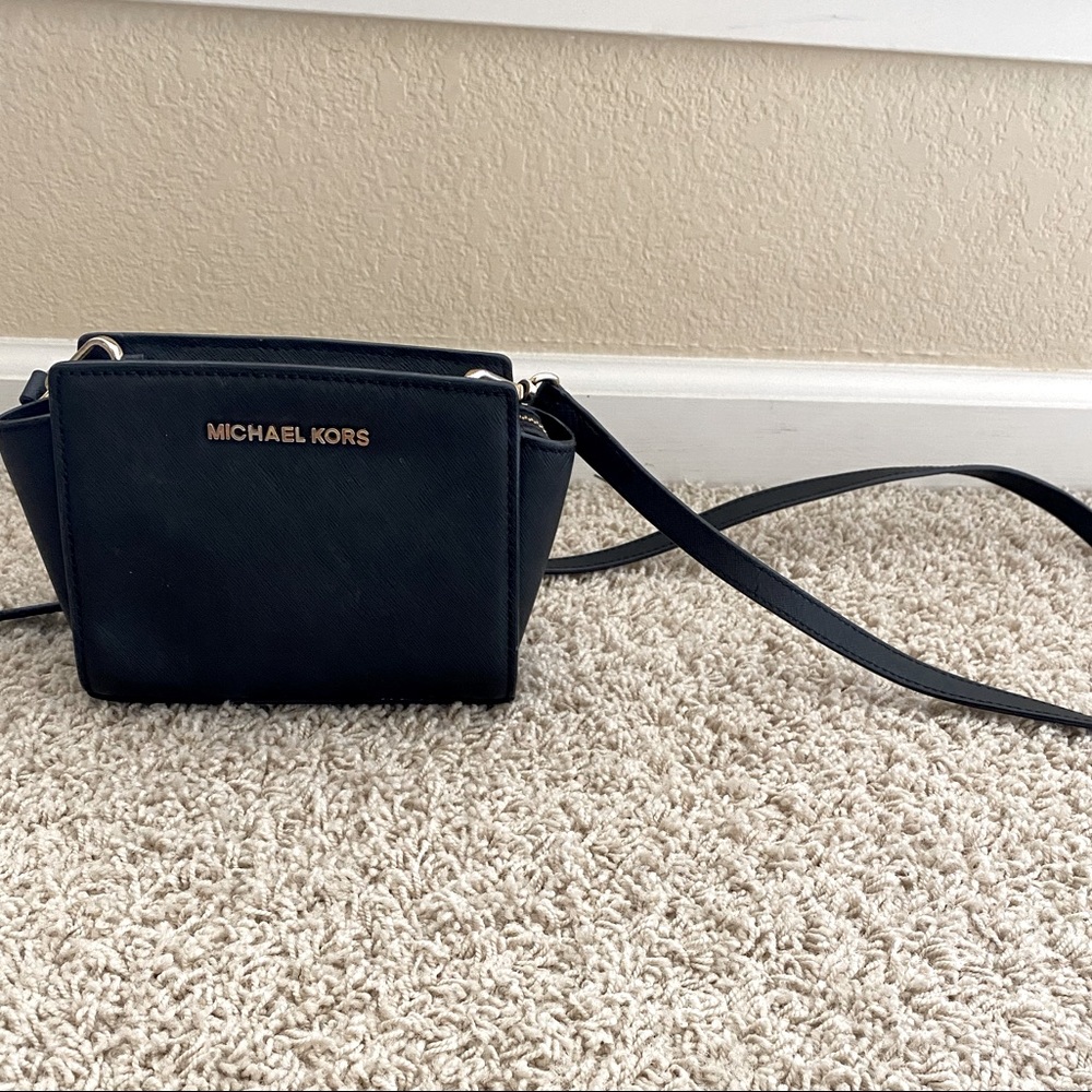Michael Kors selma mini saffiano leather crossbody